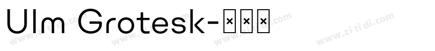 Ulm Grotesk字体转换